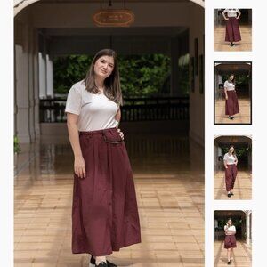Macabi Plus-Size Convertible Raspberry cocoon Shirt Sz XXL Long